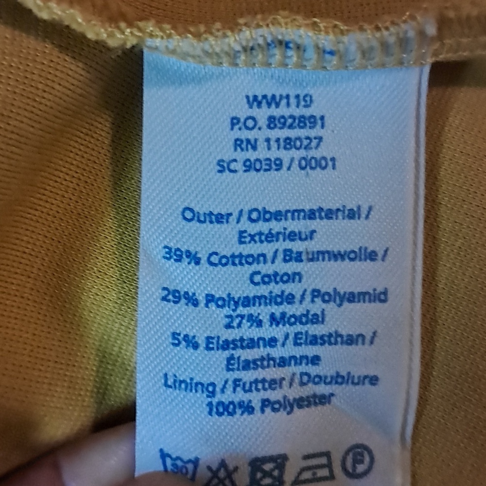 Boden Carolyn Ponte V Neck Dress Saffron Yellow Size 6 A Line Spring - Picture 9 of 10